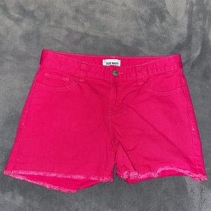 Hot pink denim KIDS SIZE shorts